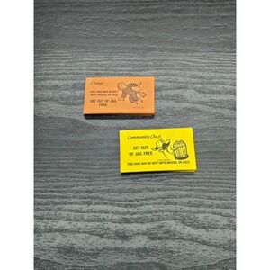 Monopoly‎ Chance Community Chest Cards Get Out of Jail Free Lot 1996 Hasbro
